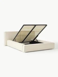 Gestoffeerd bed Lennon met opbergruimte^Westwing Collection New