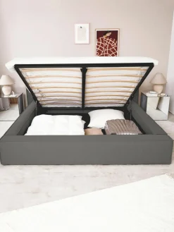 Gestoffeerd bed Lennon met opbergruimte^Westwing Collection Online