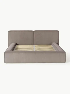 Gestoffeerd bed Lennon van corduroy met opbergruimte^Westwing Collection Fashion