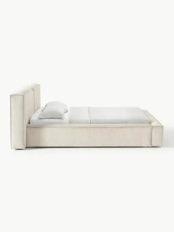 Gestoffeerd bed Lennon van corduroy met opbergfunctie^Westwing Collection Best