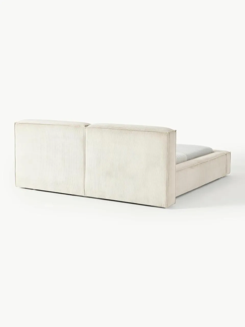Gestoffeerd bed Lennon van corduroy met opbergfunctie^Westwing Collection Best