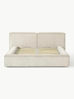 Gestoffeerd bed Lennon van corduroy met opbergfunctie^Westwing Collection Best