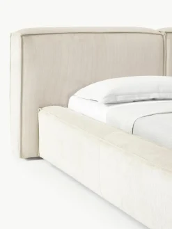 Gestoffeerd bed Lennon van corduroy met opbergfunctie^Westwing Collection Best