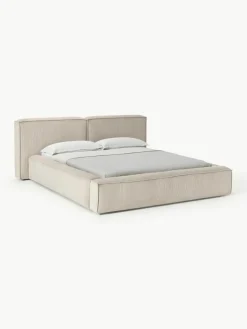 Gestoffeerd bed Lennon van corduroy^Westwing Collection New