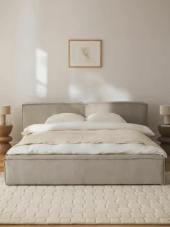 Gestoffeerd bed Lennon van corduroy^Westwing Collection New