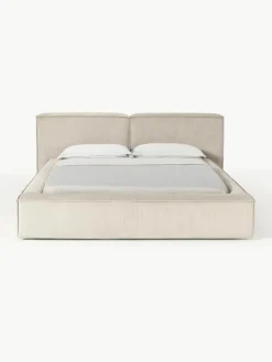 Gestoffeerd bed Lennon van corduroy^Westwing Collection New