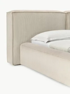 Gestoffeerd bed Lennon van corduroy^Westwing Collection New