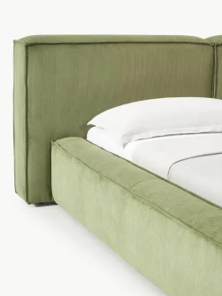 Gestoffeerd bed Lennon van corduroy met opbergfunctie^Westwing Collection Fashion