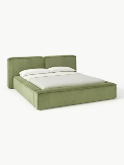 Gestoffeerd bed Lennon van corduroy^Westwing Collection Hot