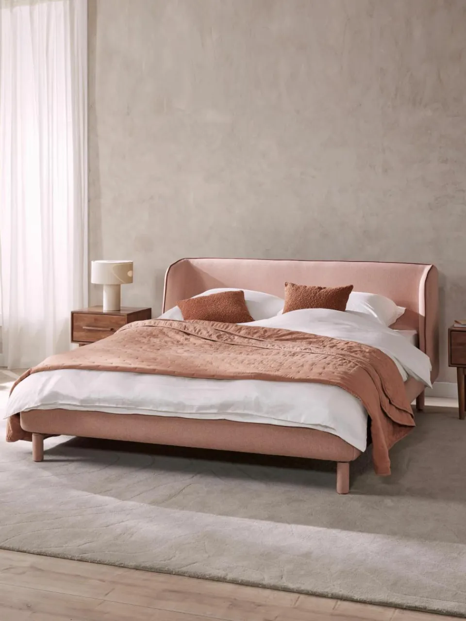 Gestoffeerd bed Luma met hoofdeinde^Westwing Collection Best