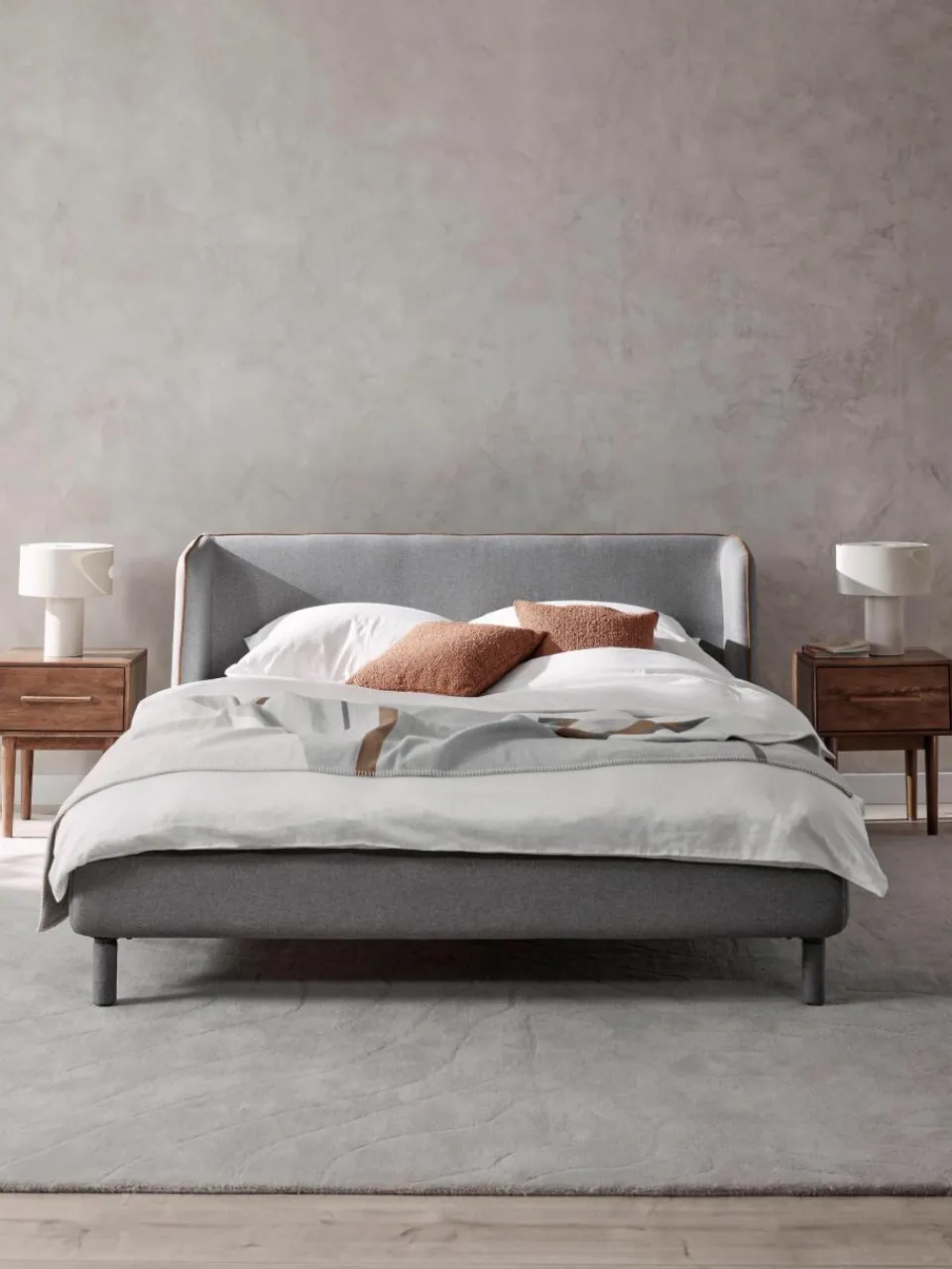 Gestoffeerd bed Luma met hoofdeinde^Westwing Collection Hot