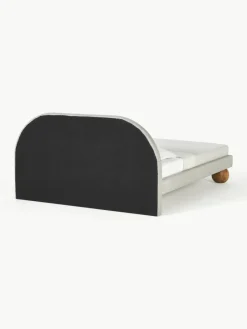 Gestoffeerd bed Rena met bolvormige poten van eikenhout^Westwing Collection New