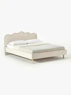 Gestoffeerd bed Romy met golvend hoofdeinde^Westwing Collection Online