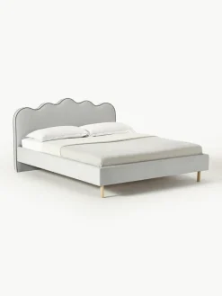 Gestoffeerd bed Romy met golvend hoofdeinde^Westwing Collection Fashion