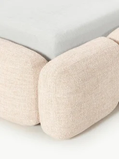 Gestoffeerd bed Tayla gemaakt van bouclé^Westwing Collection Fashion