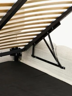 Gestoffeerd bed Tayla van bouclé met opbergruimte^Westwing Collection Clearance
