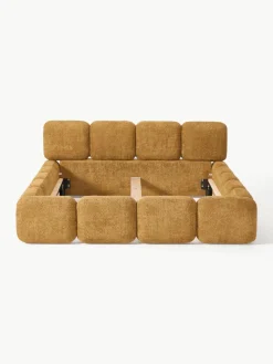 Gestoffeerd bed Tayla van teddy bouclé^Westwing Collection Hot