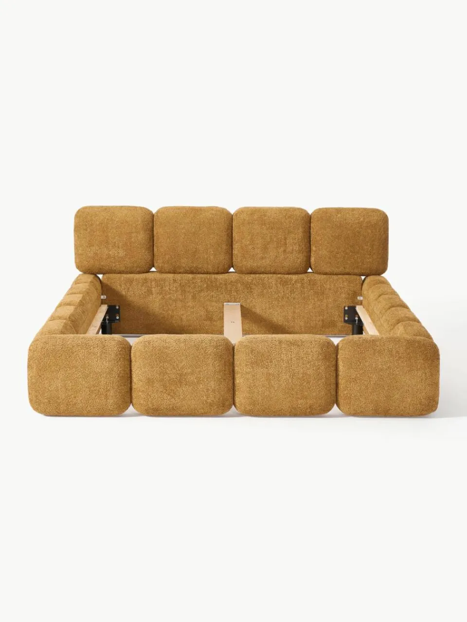 Gestoffeerd bed Tayla van teddy bouclé^Westwing Collection Hot