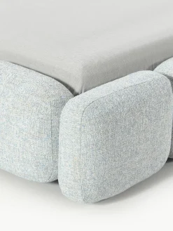 Gestoffeerd bed Tayla van bouclé met opbergruimte^Westwing Collection Online