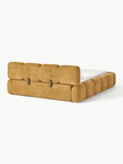 Gestoffeerd bed Tayla van teddy bouclé met opbergruimte^Westwing Collection New