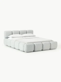 Gestoffeerd bed Tayla van bouclé^Westwing Collection Hot