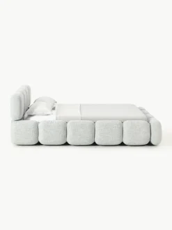 Gestoffeerd bed Tayla van bouclé^Westwing Collection Hot