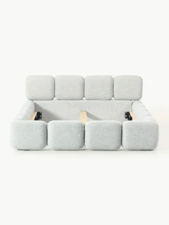 Gestoffeerd bed Tayla van bouclé^Westwing Collection Hot