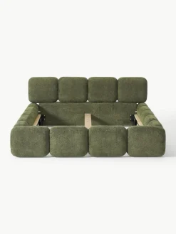 Gestoffeerd bed Tayla van teddy bouclé^Westwing Collection Sale