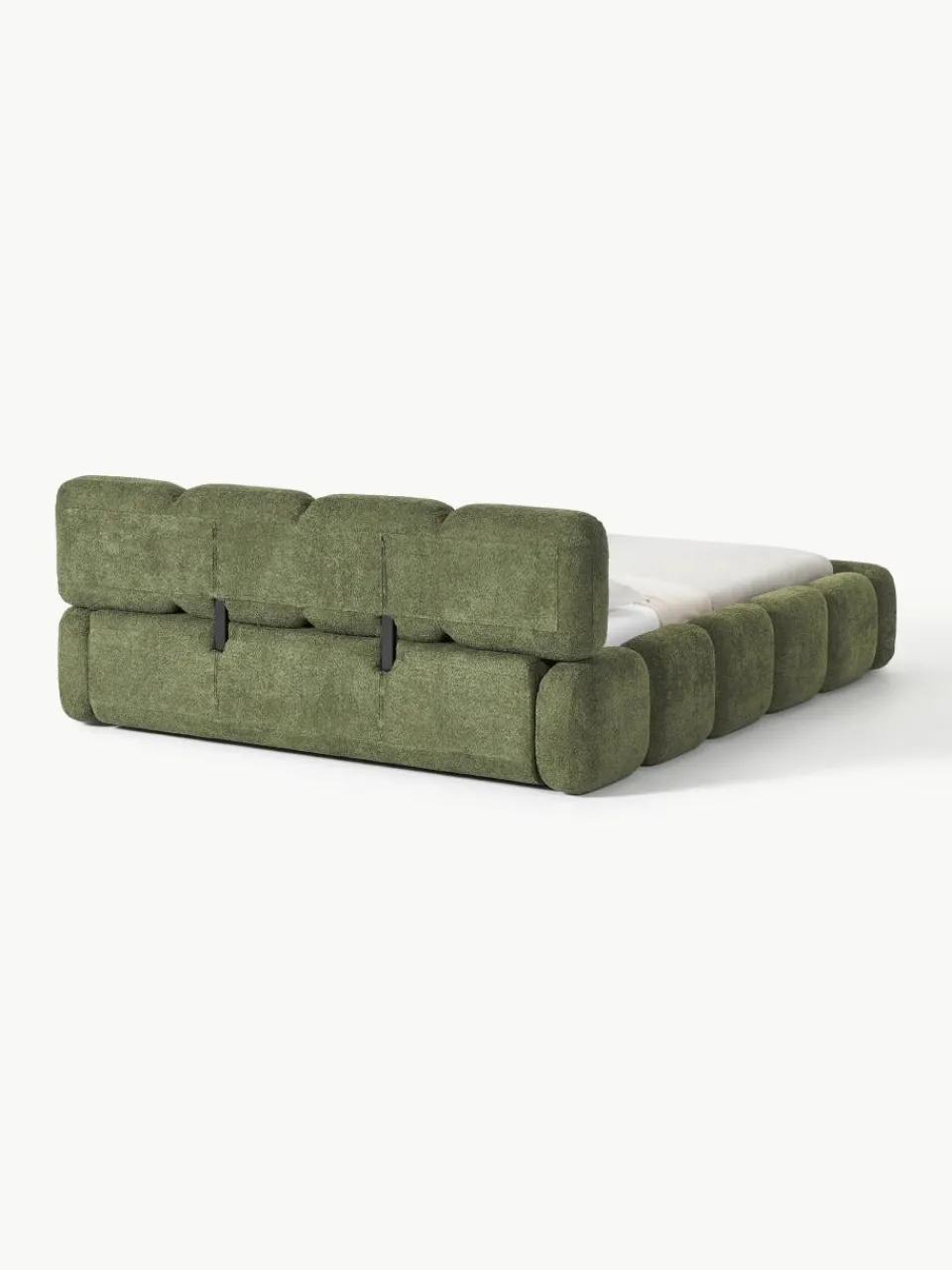 Gestoffeerd bed Tayla van teddy bouclé^Westwing Collection Sale