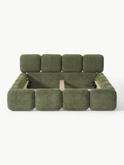 Gestoffeerd bed Tayla van teddy bouclé^Westwing Collection Sale
