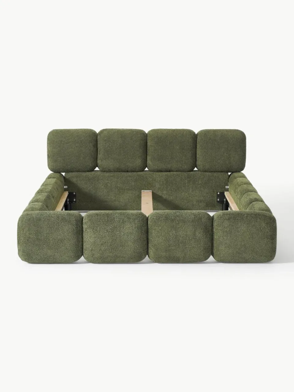 Gestoffeerd bed Tayla van teddy bouclé^Westwing Collection Sale