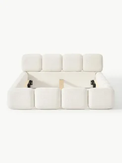 Gestoffeerd bed Tayla van teddy bouclé^Westwing Collection Hot
