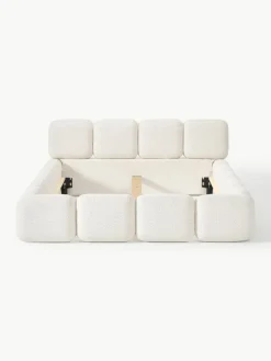 Gestoffeerd bed Tayla van teddy bouclé^Westwing Collection Hot