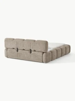 Gestoffeerd bed Tayla van teddy bouclé met opbergruimte^Westwing Collection Hot