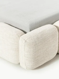 Gestoffeerd bed Tayla van bouclé^Westwing Collection Outlet