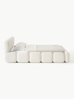 Gestoffeerd bed Tayla van teddy bouclé met opbergruimte^Westwing Collection Hot