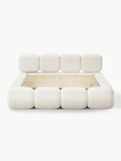 Gestoffeerd bed Tayla van teddy bouclé met opbergruimte^Westwing Collection Hot