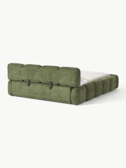 Gestoffeerd bed Tayla van teddy bouclé met opbergruimte^Westwing Collection New
