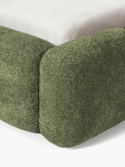 Gestoffeerd bed Tayla van teddy bouclé met opbergruimte^Westwing Collection New