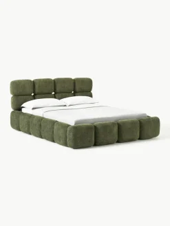 Gestoffeerd bed Tayla van teddy bouclé^Westwing Collection Discount