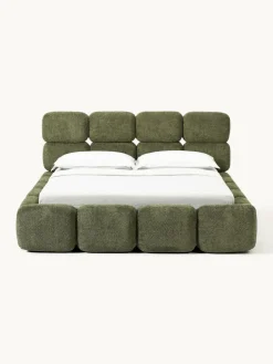 Gestoffeerd bed Tayla van teddy bouclé^Westwing Collection Discount