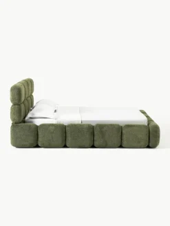 Gestoffeerd bed Tayla van teddy bouclé^Westwing Collection Discount