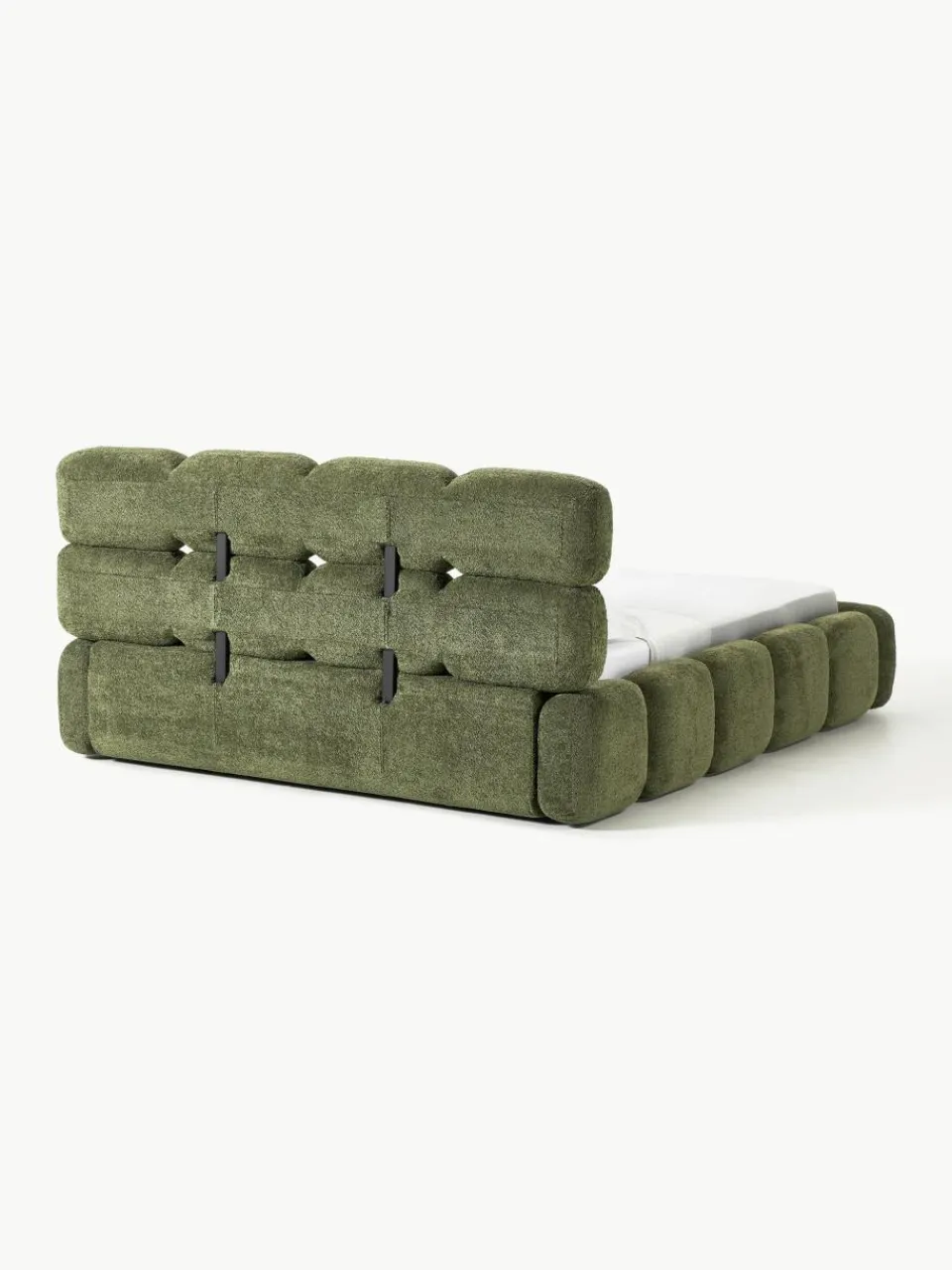Gestoffeerd bed Tayla van teddy bouclé^Westwing Collection Discount