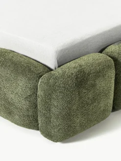 Gestoffeerd bed Tayla van teddy bouclé^Westwing Collection Discount