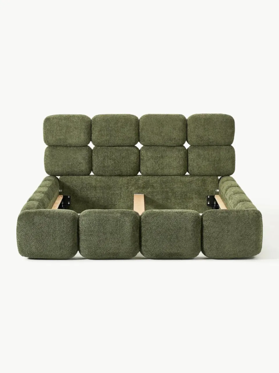 Gestoffeerd bed Tayla van teddy bouclé^Westwing Collection Discount