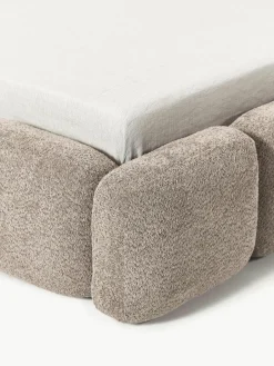 Gestoffeerd bed Tayla van teddy bouclé^Westwing Collection Discount