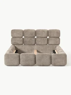 Gestoffeerd bed Tayla van teddy bouclé^Westwing Collection Discount