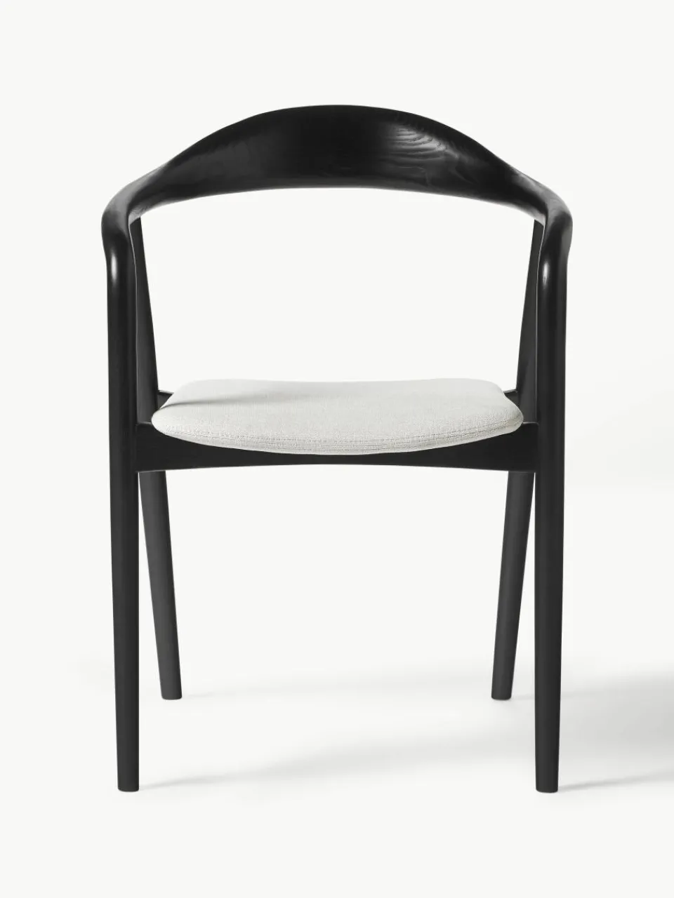 Gestoffeerde armstoel Angelina van massief hout^Westwing Collection Hot