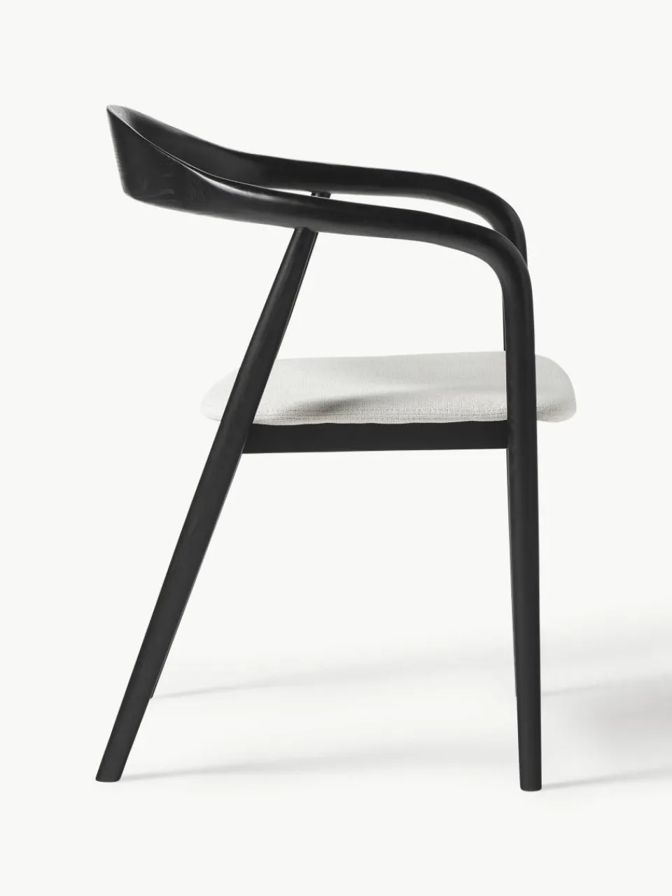 Gestoffeerde armstoel Angelina van massief hout^Westwing Collection Hot