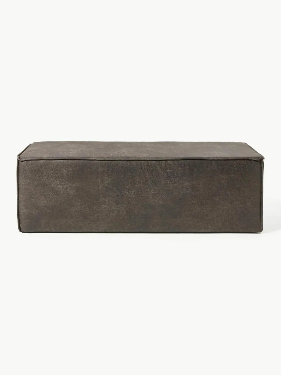 Gestoffeerde bank Sanja van gerecycled leer^Westwing Collection Hot